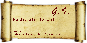 Gottstein Izrael névjegykártya